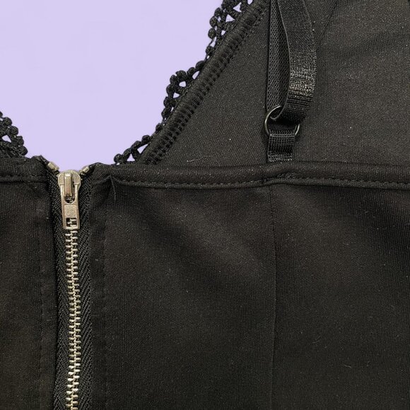 Black Lace Corset Crop Top – Size Small (Unbranded) - Picture 6 of 7